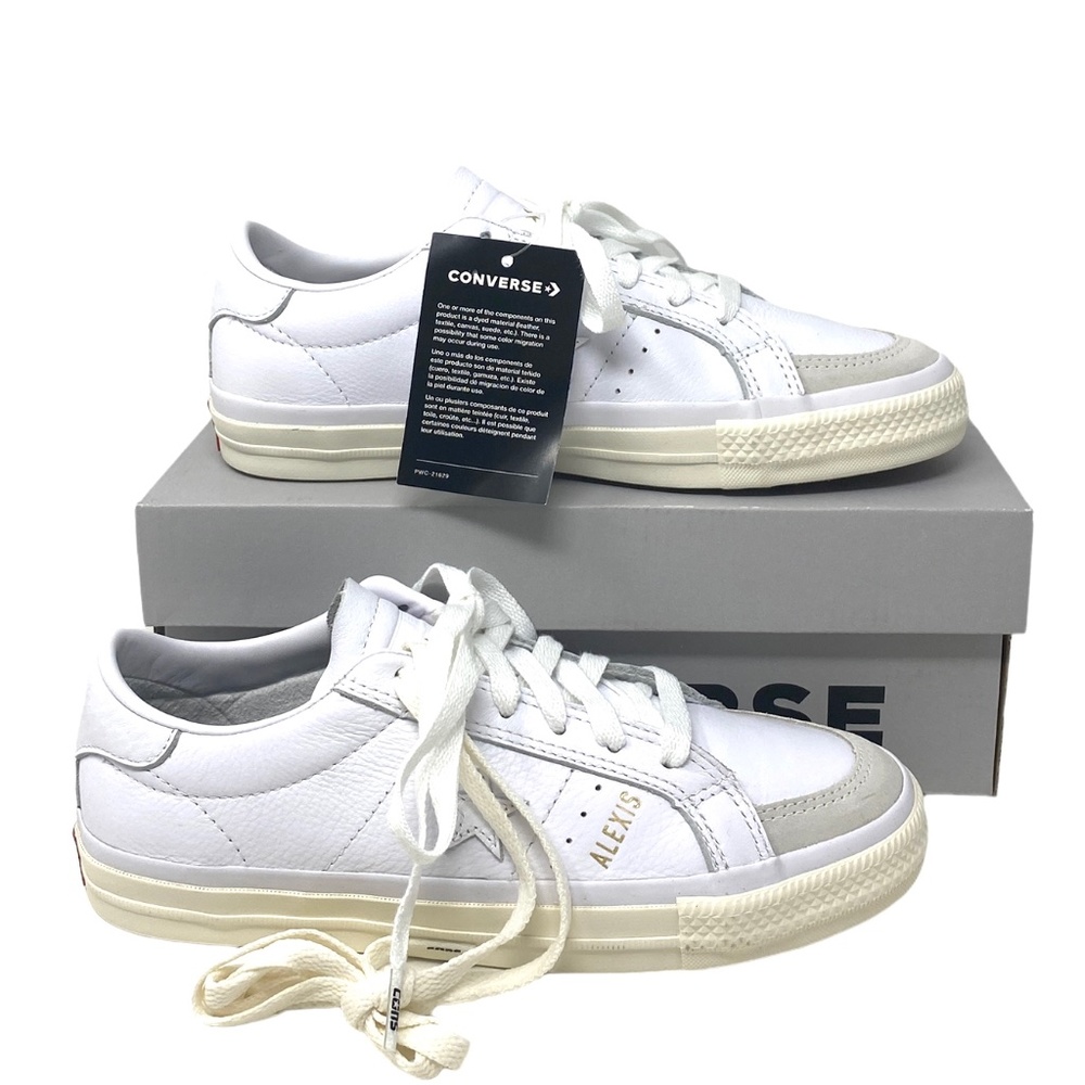 Converse CONS One Star Pro AS Low Top White Women Leather Size Sneakers 168658C - Picture 2 of 10
